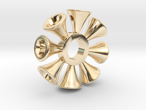 Ring X6 in 14k Gold Plated Brass: Small