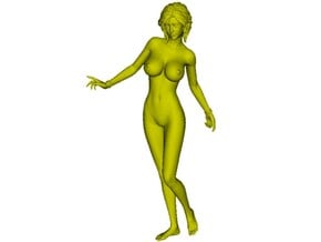 1/24 scale nude beach girl posing figure B in Tan Fine Detail Plastic