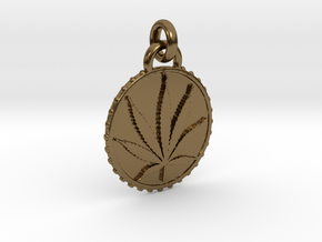 CANNA-pendant in Polished Bronze (Interlocking Parts)