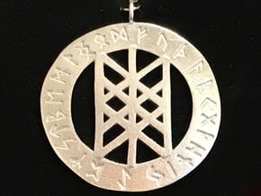 Rune Pendant - Web of the Wyrd in Natural Silver