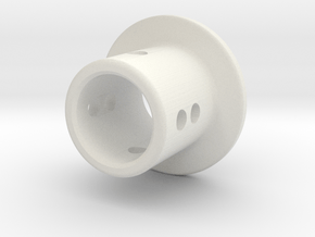 TC Adjustable Body Mount (6mm) in White Natural Versatile Plastic