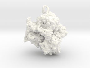 CRISPR Pendant - Science Jewelry in White Processed Versatile Plastic
