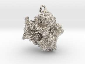 CRISPR Pendant - Science Jewelry in Rhodium Plated Brass