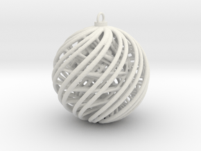 Christmas Ornament A in White Natural Versatile Plastic