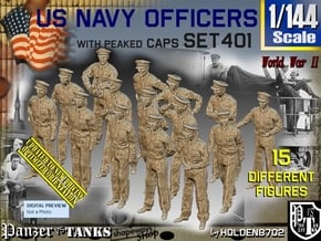 1/144 USN Officers Set401 in Smooth Fine Detail Plastic