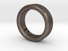 Panta Rhei Ring  in Polished Bronzed Silver Steel