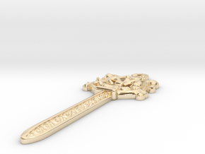 Sword Pendant (knife) in 14k Gold Plated Brass