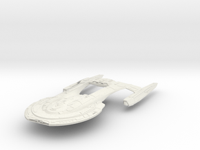 Federation  Valakira Class II  BattleGunShip in White Natural Versatile Plastic