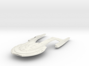 Federation  Valakira Class III  BattleCruiser in White Natural Versatile Plastic