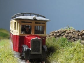 009 Irish Style Railcar  in White Natural Versatile Plastic