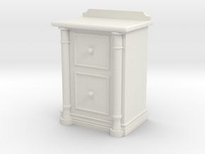 Bedside Cabinet in White Natural Versatile Plastic