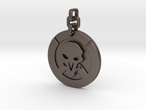 Overwatch reaper Keychain in Polished Bronzed Silver Steel