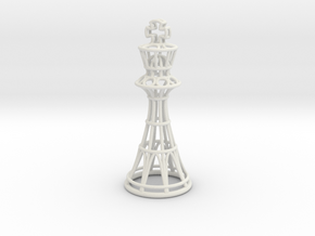 Hollow Chess Set - King in White Natural Versatile Plastic