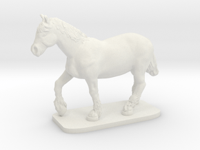 Heavy Horse in White Natural Versatile Plastic