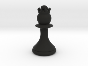 Pawns with Hats - Queen in Black Premium Versatile Plastic: Small