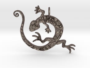 Lizard Dance in Polished Bronzed Silver Steel