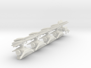 1/285 Scale Hawk Missile Set Two in White Natural Versatile Plastic