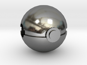 Pokeball Charm in Polished Silver
