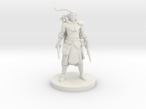 Elf Male Two Sword Ranger in White Natural Versatile Plastic