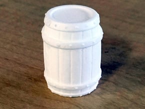 Barrel Environment Miniature in White Natural Versatile Plastic