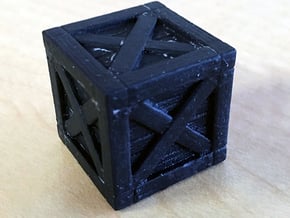 Wooden Crate Environment Miniature in Black Natural Versatile Plastic