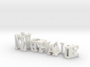 3dWordFlip: Nathalie/Sonia in White Natural Versatile Plastic