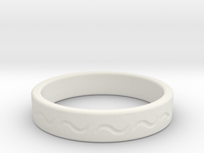 ring with tildes in White Natural Versatile Plastic