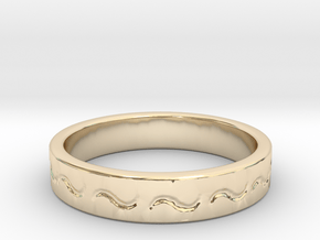 ring with tildes in 14k Gold Plated Brass
