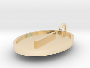 Iota Medallion in 14k Gold Plated Brass