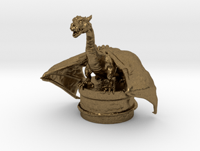 Fantasy Dragon Bottlestopper in Natural Bronze