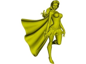 1/24 scale Supergirl superheroine figure in Smooth Fine Detail Plastic