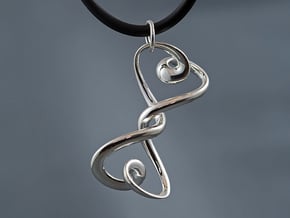 Hourglass in Fine Detail Polished Silver