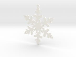 Paper Snowflake Ornament in White Processed Versatile Plastic