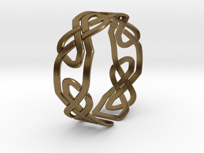 Celtic Knot Bracelet in Natural Bronze: Medium