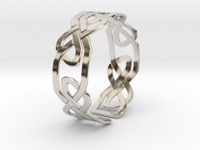 Celtic Knot Bracelet in Rhodium Plated Brass: Small