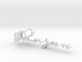 3dWordFlip: Rajan/Karsan in White Natural Versatile Plastic