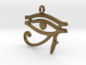 Eye of Horus Pendant 2 v1 in Natural Bronze