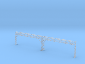 N Scale Signal Bridge Gantry 4 tracks 2pc in Tan Fine Detail Plastic
