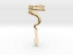 Snake Clip/Roll-Stopper 13 mm in 14k Gold Plated Brass