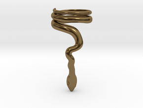 Snake Clip/Roll-Stopper 15 mm in Polished Bronze