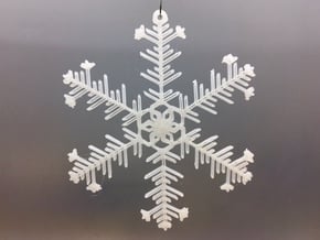 Organic Snowflake Ornament - Iceland in White Natural Versatile Plastic