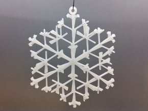 Organic Snowflake Ornament - Canada in White Natural Versatile Plastic