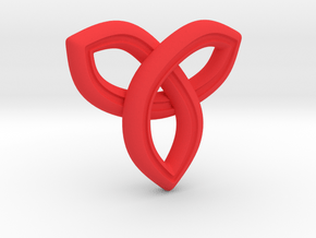 Geometric Pendant in Red Processed Versatile Plastic