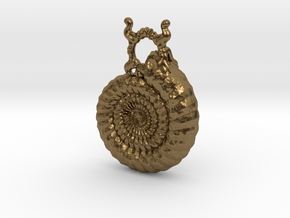 Ammonite Pendant in Natural Bronze