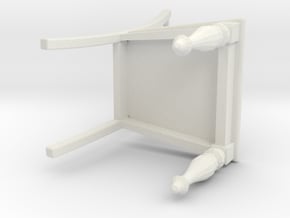 1:12 Chair in White Natural Versatile Plastic: 1:12