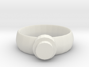Snap-On Ring Base in White Natural Versatile Plastic
