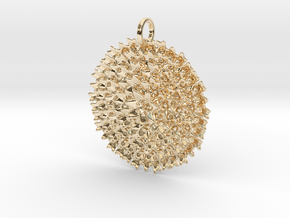 Fractal Bouquet Pendant in 14k Gold Plated Brass