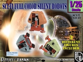 1-25 Full Color Three Silent Robots in Full Color Sandstone