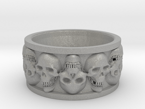 FacedSkull ring in Aluminum