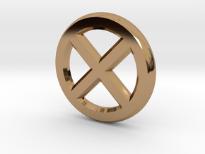 X in Polished Brass